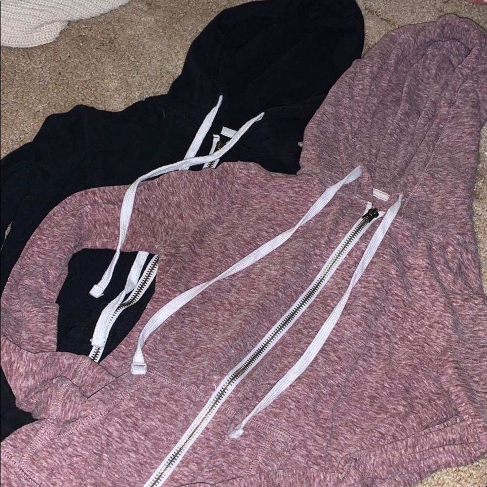 2 zip up jackets